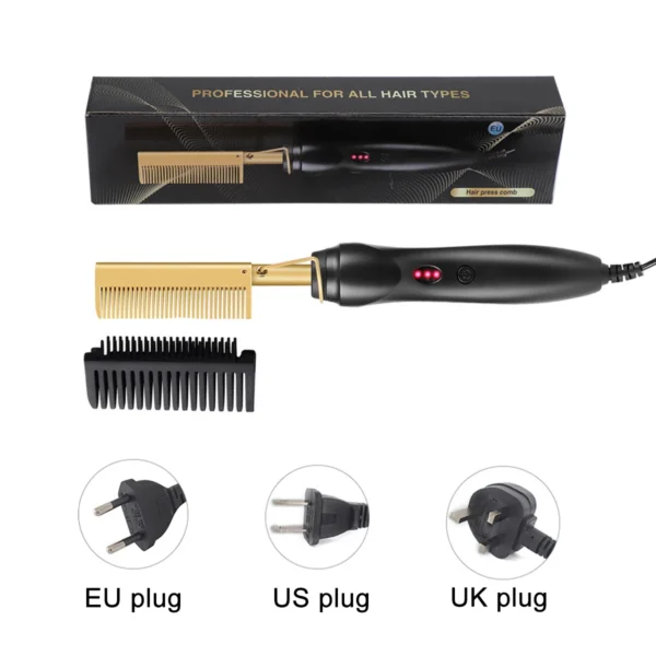 2 in1 Hot Comb Hair Straightener - Image 4
