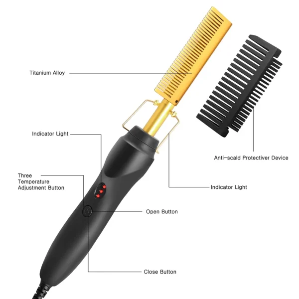 2 in1 Hot Comb Hair Straightener - Image 3