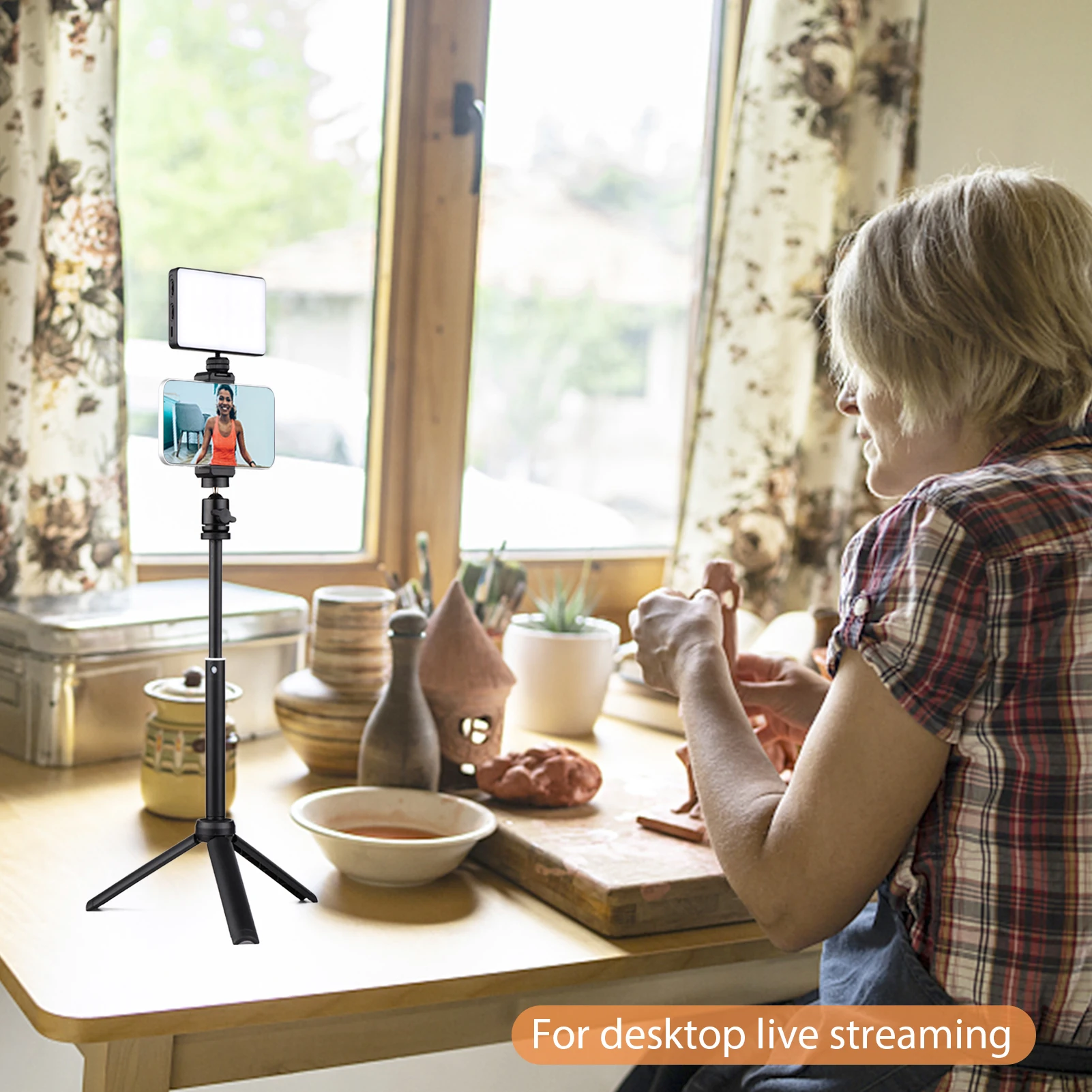 Iluminação LED RGB Portátil Andoer W140 Temperatura de Cor 2500K-9000K - Imagem 4